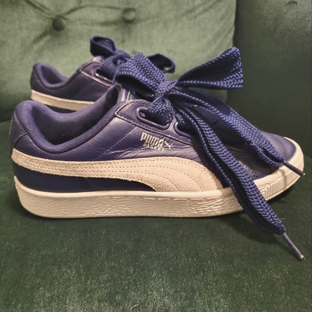 Puma Navy Sneakers with White Accents